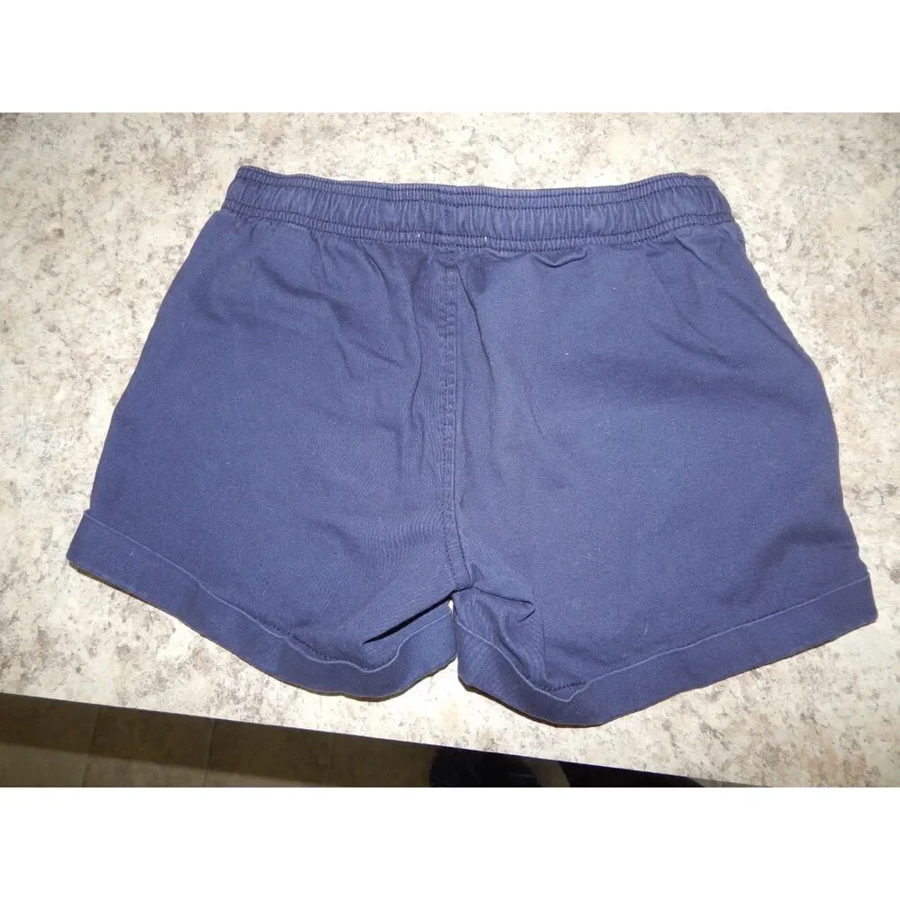 Old Navy Girls XL 14 Navy Blue Cotton Stretch Shorts Drawstring Pockets